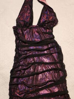 SHEIN Iridescent Purple  Party Dress